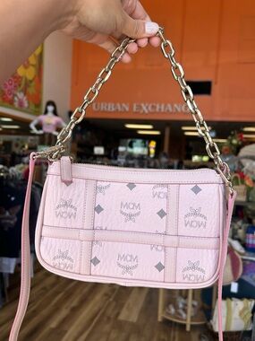 MCM Delmy Visetos Mini Chain Crossbody